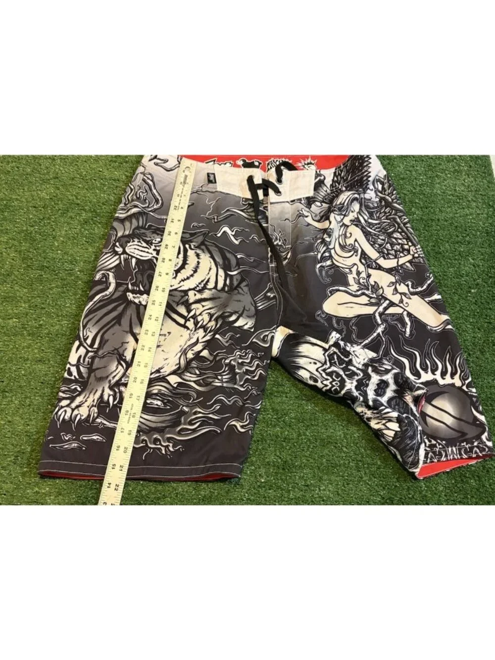 Lost board shorts mens 33 black white mayhem black sheep tiger quick dry